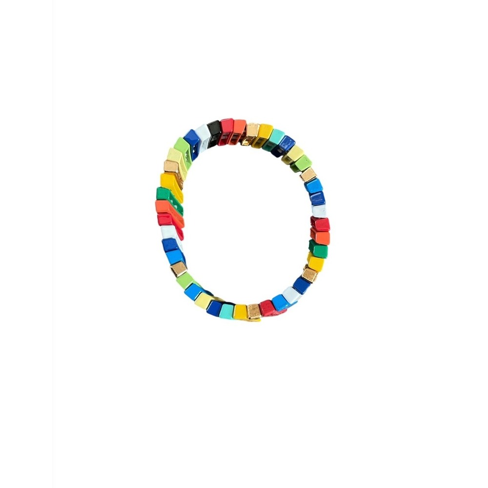 Stackable Stretch Bracelet Multicolored Colorful - Picture 4 of 5